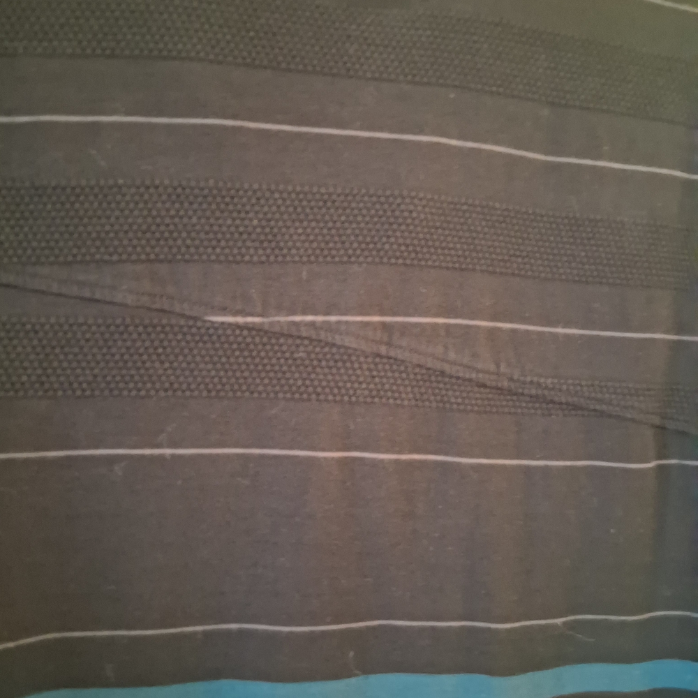 Volcom Men's Striped Polo Shirt- Black and Grey Striped With Teal Accent SizeXXL - Picture 7 of 7